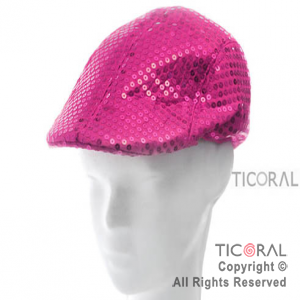 SOMB BOINA LENTEJUELAS FUCSIA C/VISERA HS4434-4 x 1